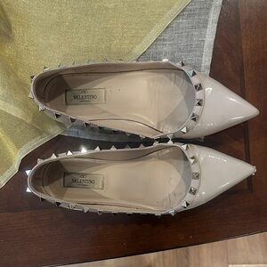 Valentino Women's Cream Studded Flats
